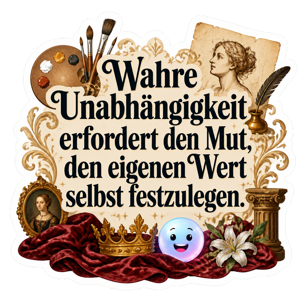 Wahre Unabhängigkeit erfordert den Mut, den eigenen Wert selbst festzulegen.