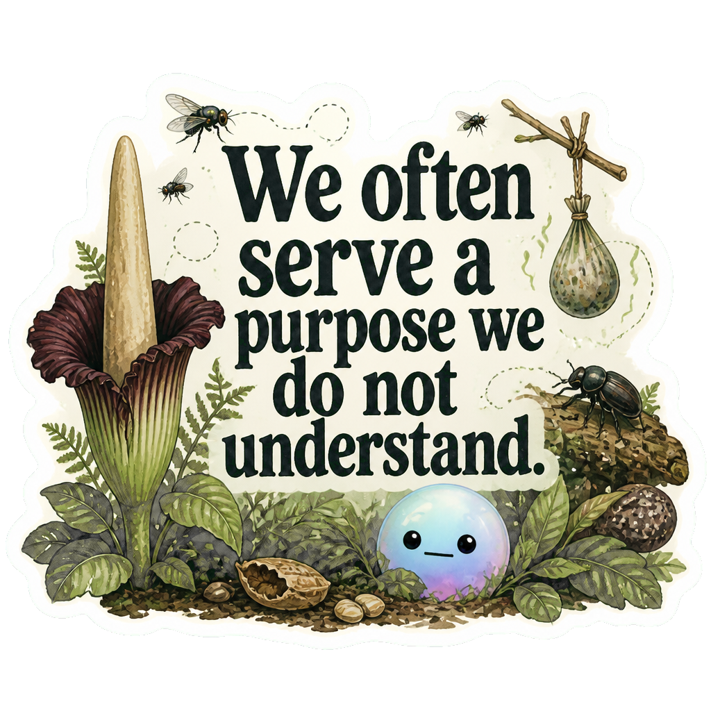 We often serve a purpose we do not understand.