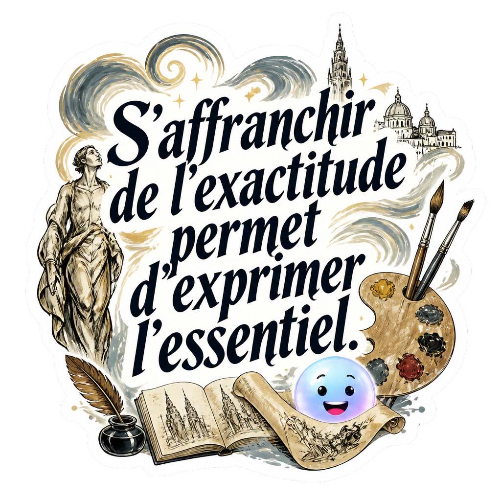 S'affranchir de l'exactitude permet d'exprimer l'essentiel.