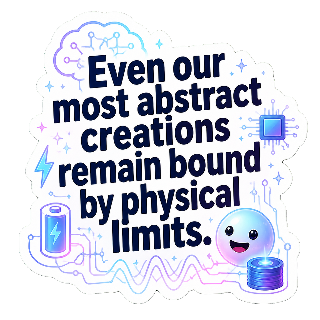 Even our most abstract creations remain bound by physical limits.