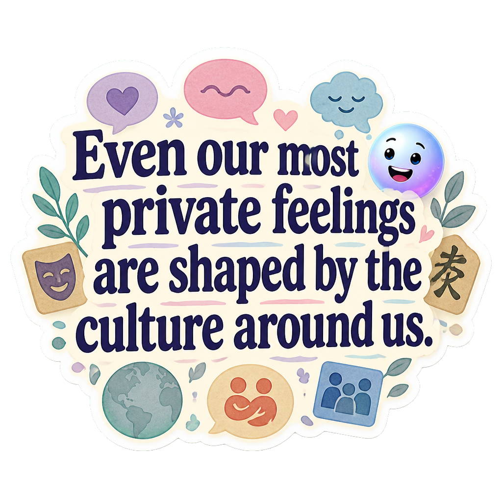Even our most private feelings are shaped by the culture around us.