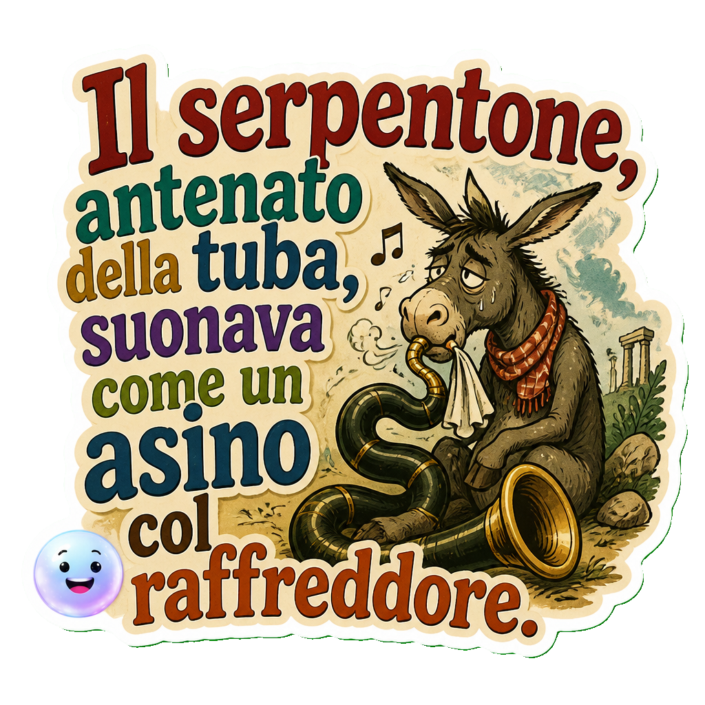 Il serpentone, antenato della tuba, suonava come un asino col raffreddore.