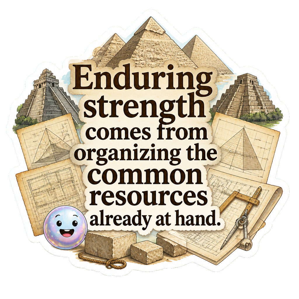Enduring strength comes from organizing the common resources already at hand.