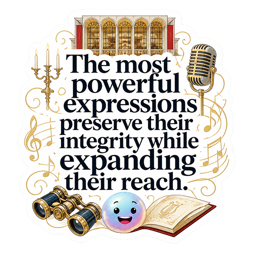 The most powerful expressions preserve their integrity while expanding their reach.