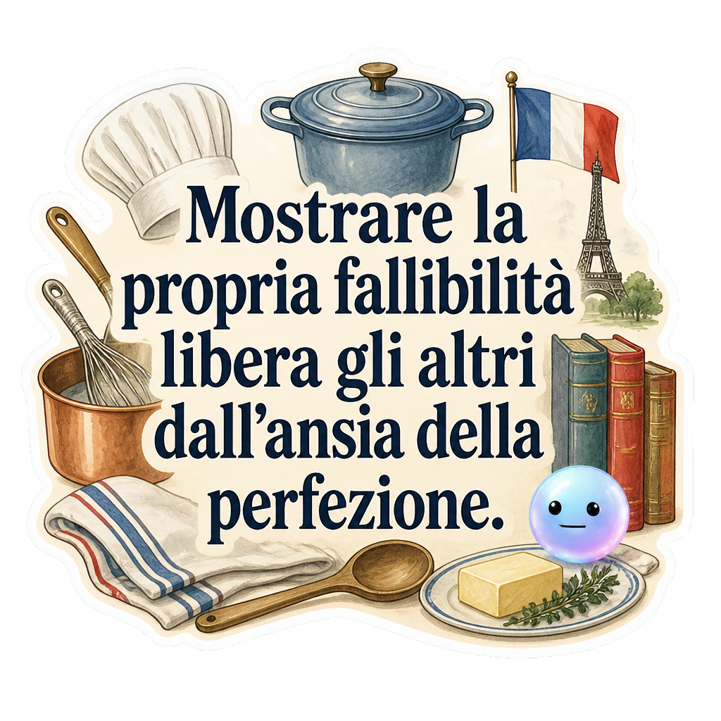 Mostrare la propria fallibilità libera gli altri dall'ansia della perfezione.