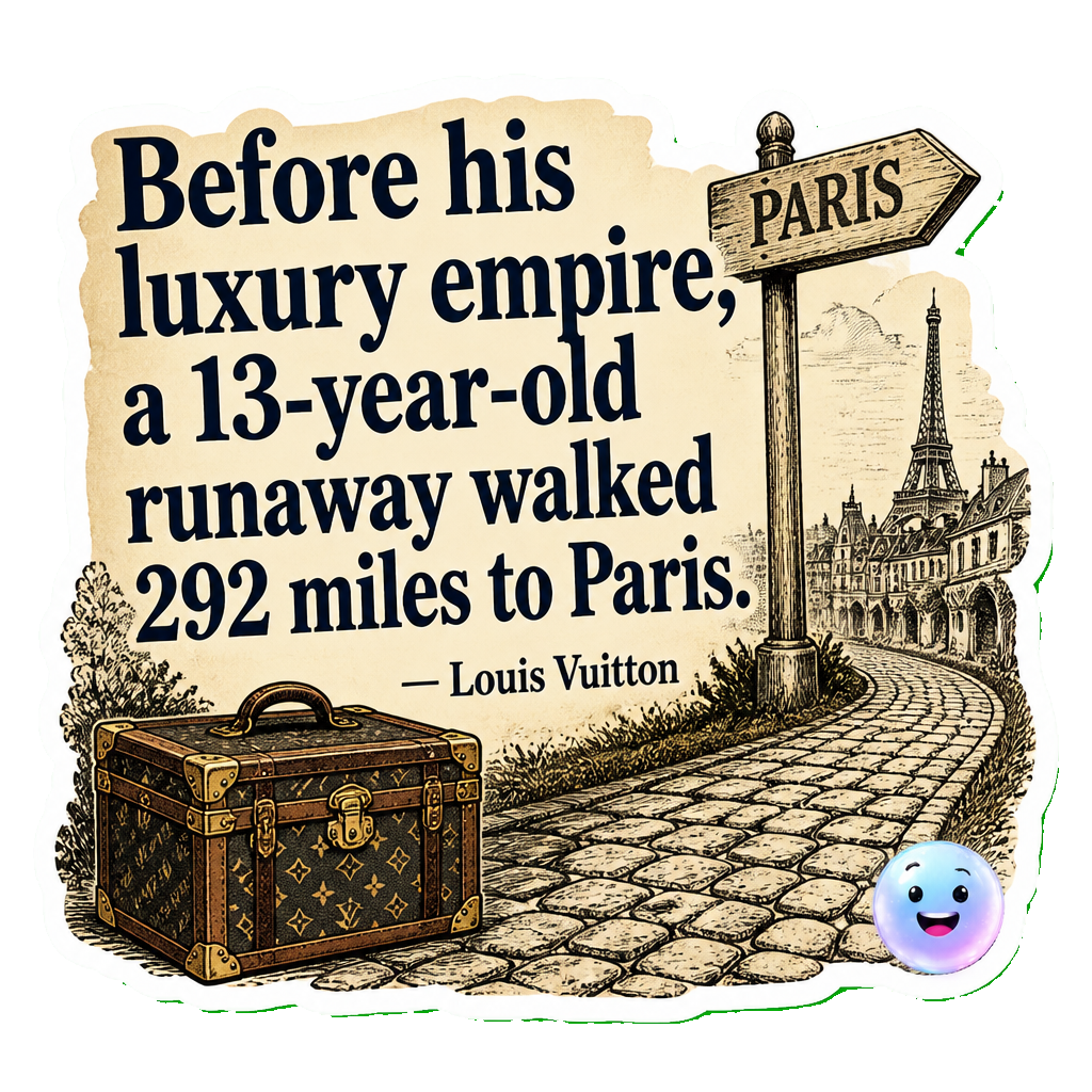 Before his luxury empire, a 13-year-old runaway walked 292 miles to Paris.
