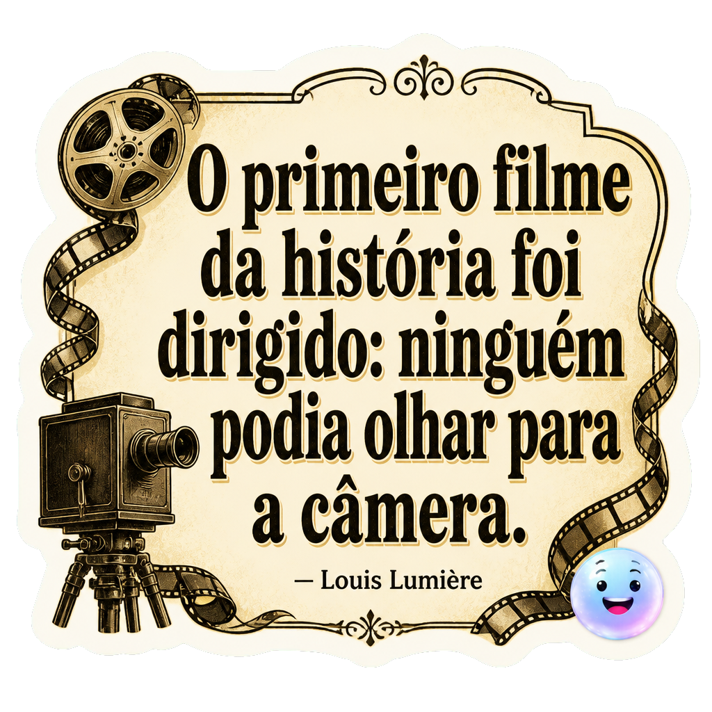 O primeiro filme da história foi dirigido: ninguém podia olhar para a câmera.
