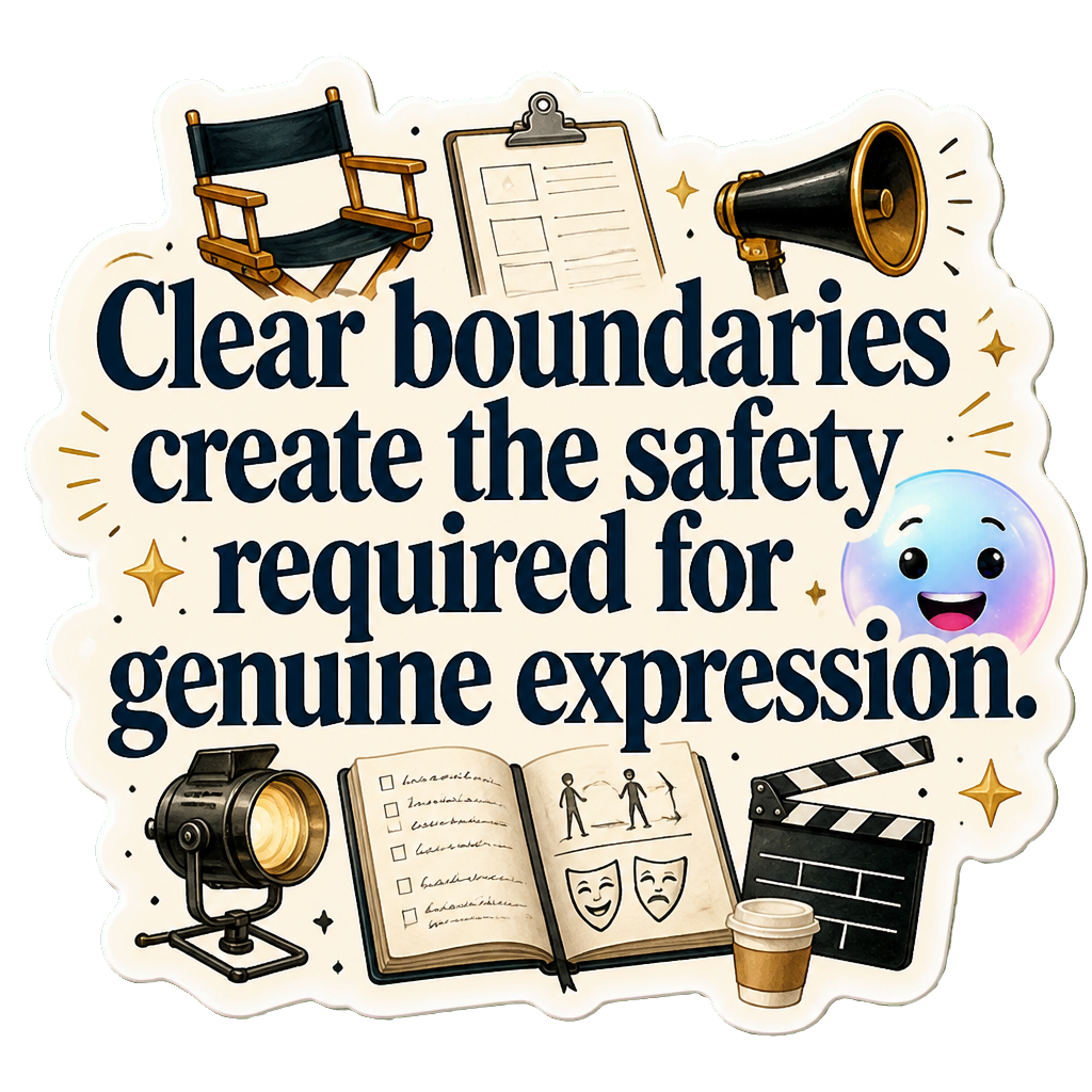 Clear boundaries create the safety required for genuine expression.