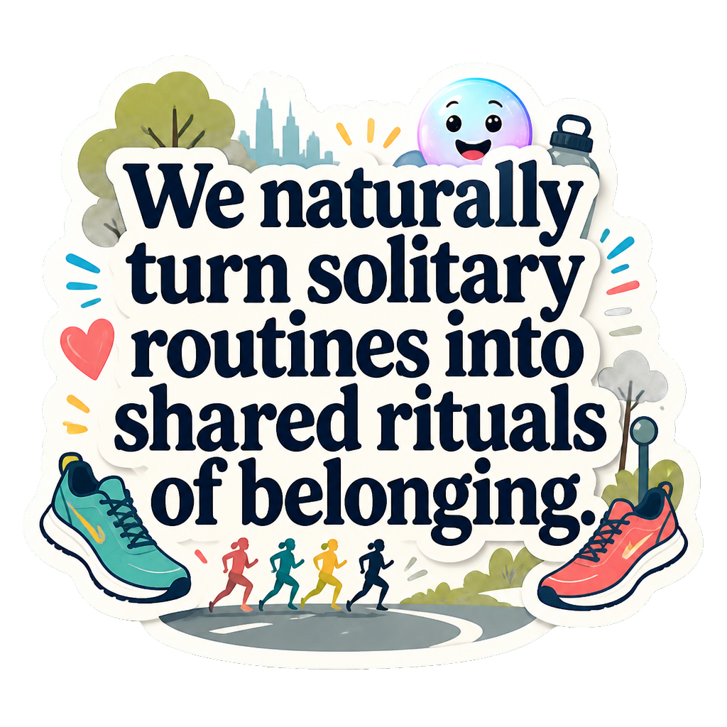 We naturally turn solitary routines into shared rituals of belonging.