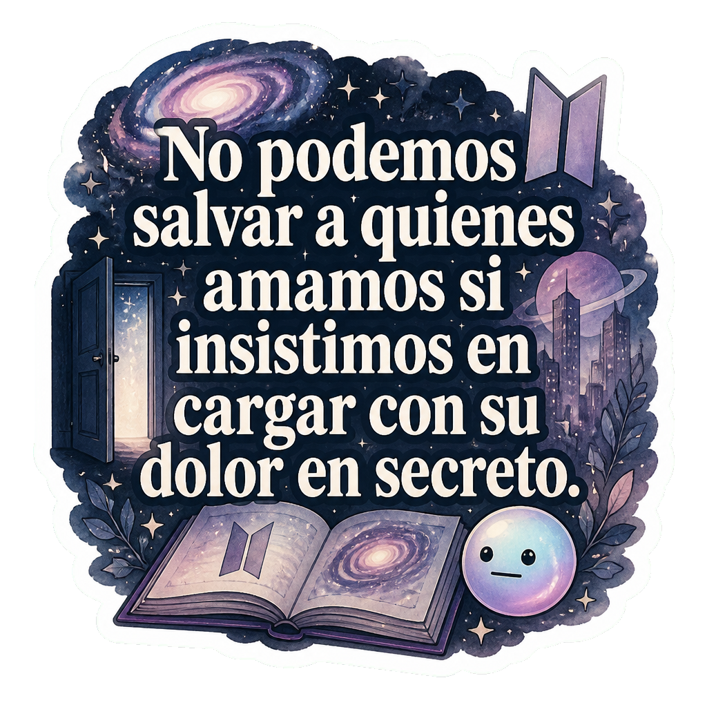 No podemos salvar a quienes amamos si insistimos en cargar con su dolor en secreto.