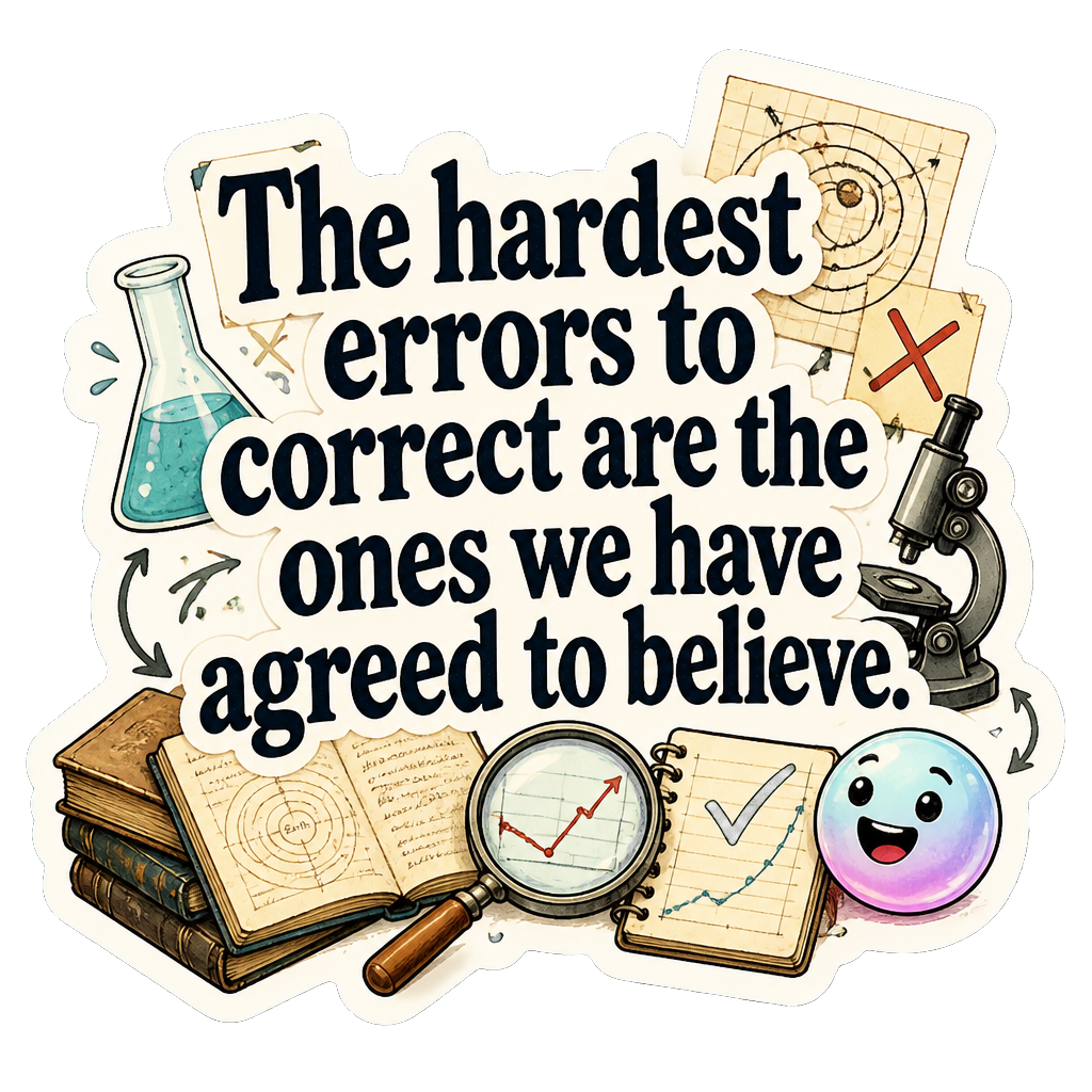 The hardest errors to correct are the ones we have agreed to believe.