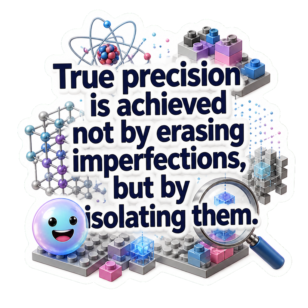 True precision is achieved not by erasing imperfections, but by isolating them.