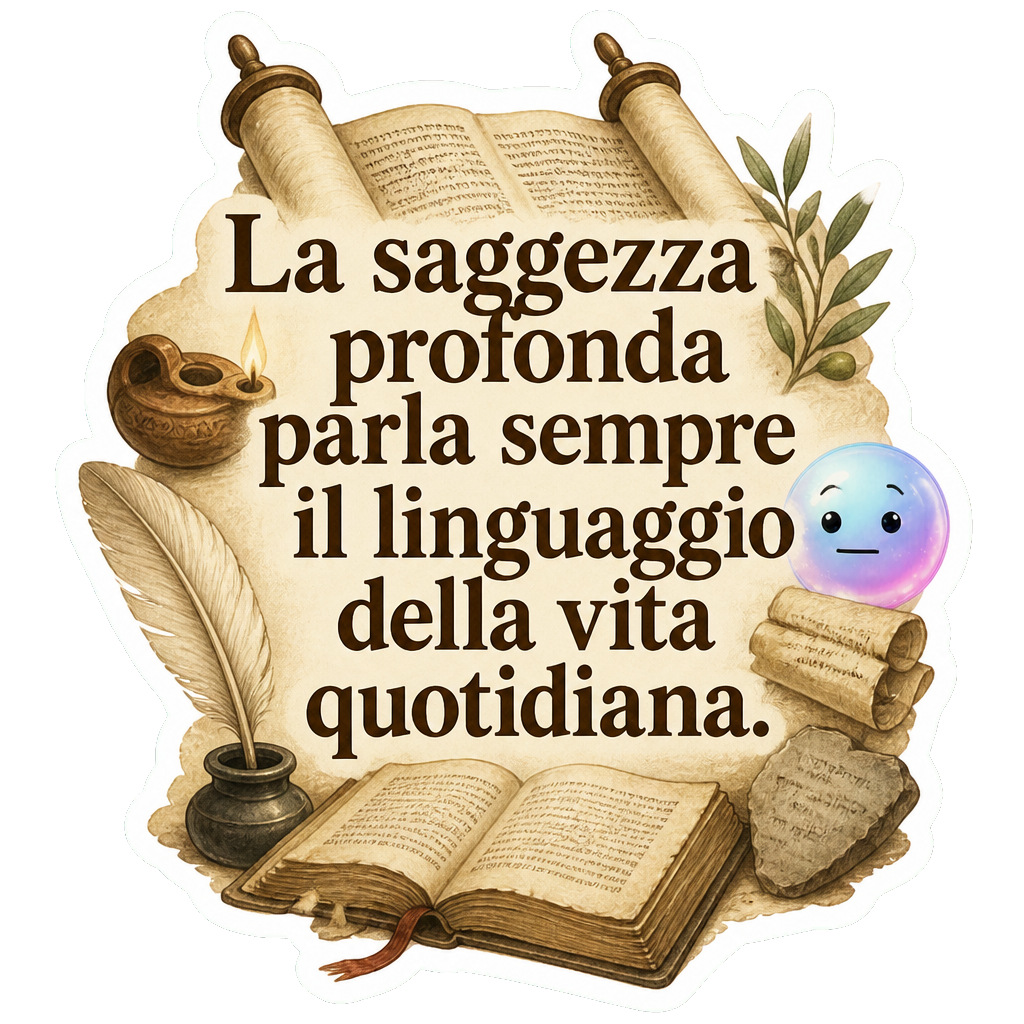 La saggezza profonda parla sempre il linguaggio della vita quotidiana.