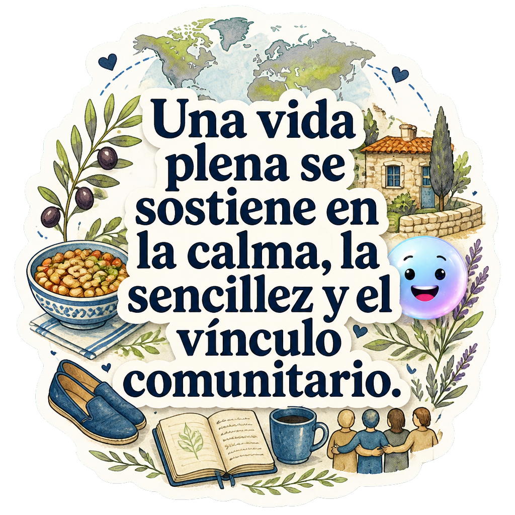 Una vida plena se sostiene en la calma, la sencillez y el vínculo comunitario.
