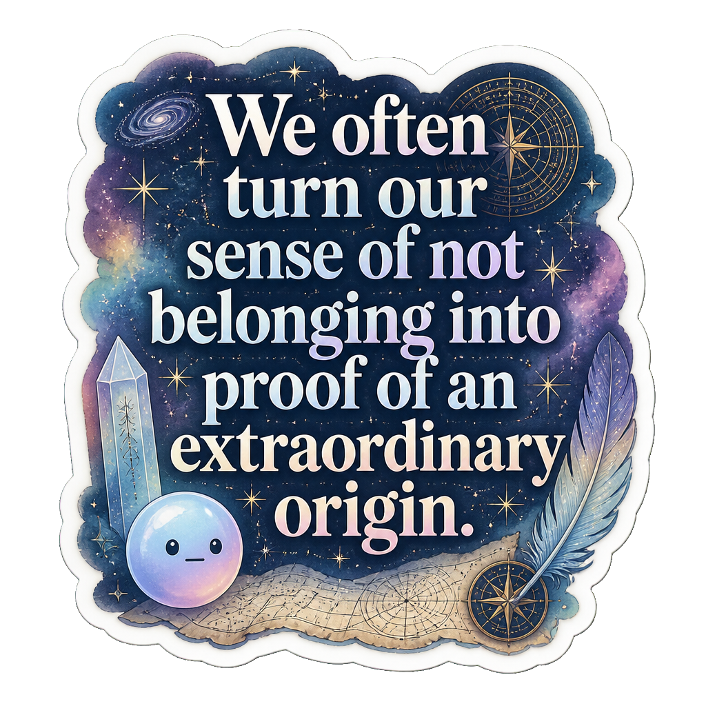 We often turn our sense of not belonging into proof of an extraordinary origin.