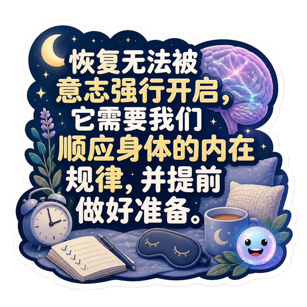 恢复无法被意志强行开启，它需要我们顺应身体的内在规律，并提前做好准备。
