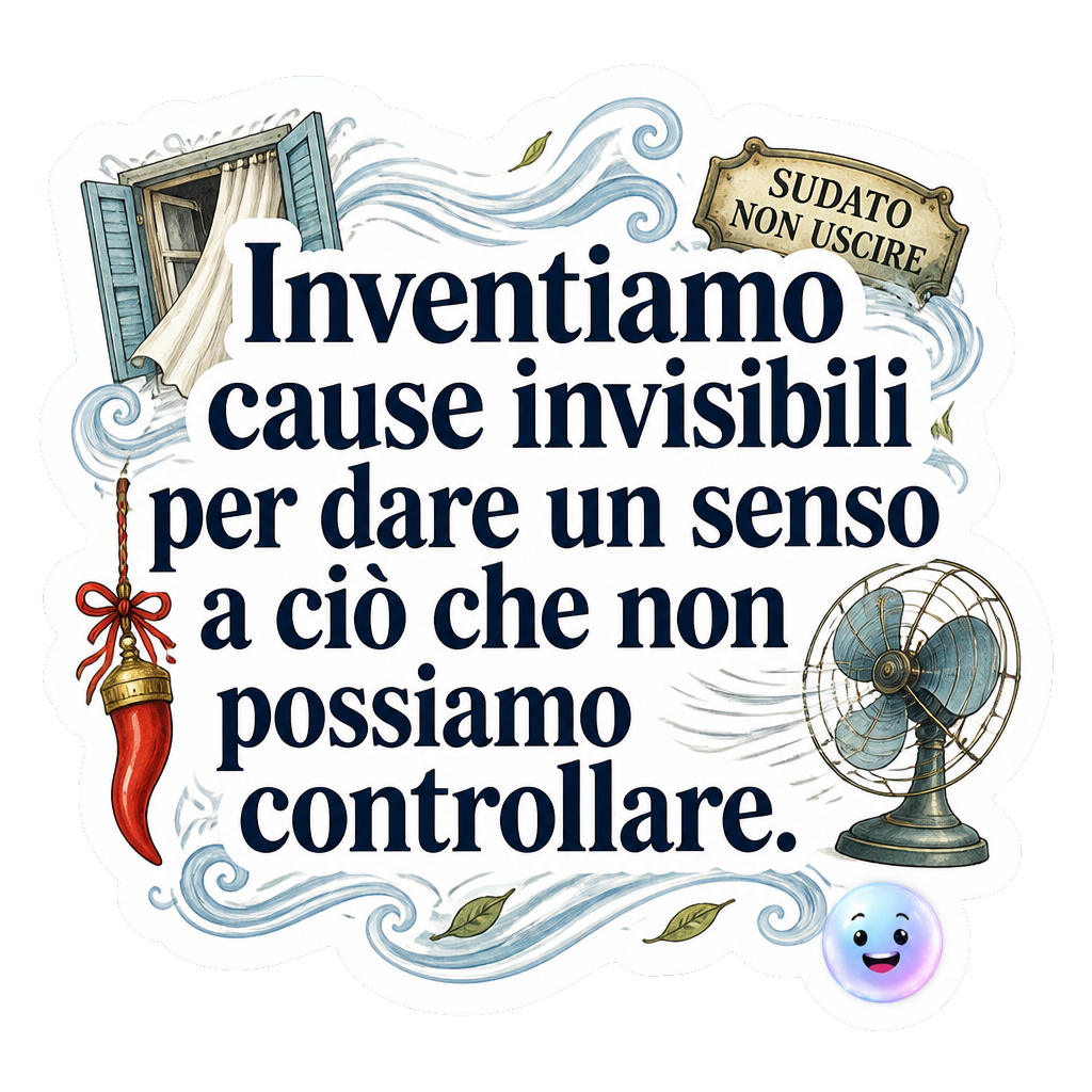 Inventiamo cause invisibili per dare un senso a ciò che non possiamo controllare.