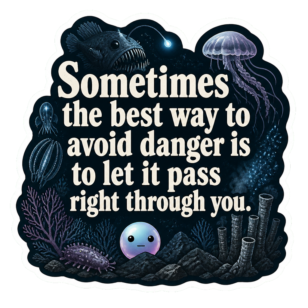Sometimes the best way to avoid danger is to let it pass right through you.