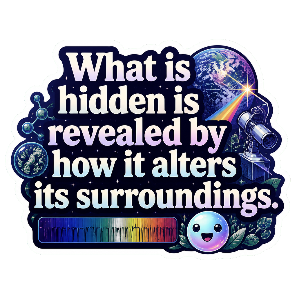 What is hidden is revealed by how it alters its surroundings.