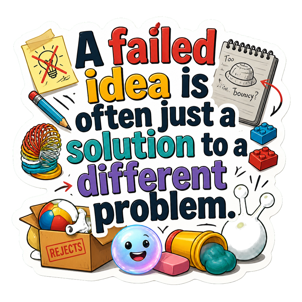 A failed idea is often just a solution to a different problem.