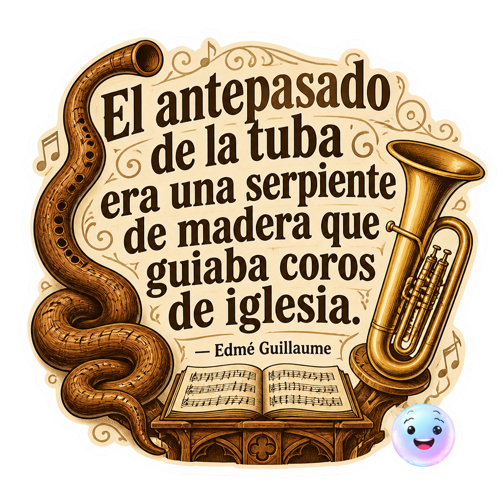 El antepasado de la tuba era una serpiente de madera que guiaba coros de iglesia.