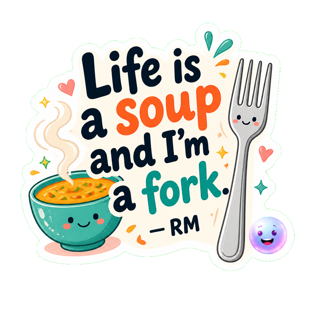 Life is a soup and I'm a fork.