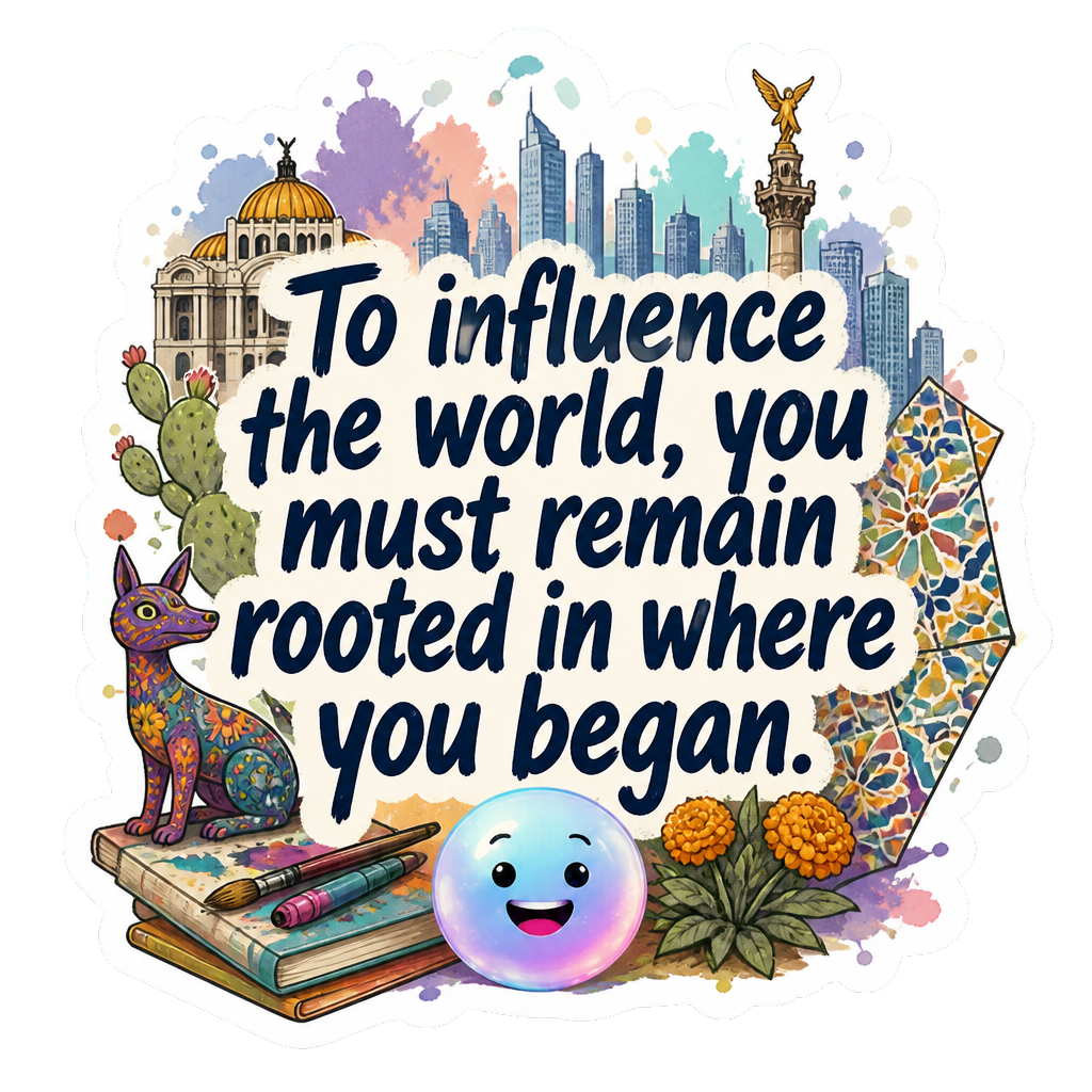 To influence the world, you must remain rooted in where you began.