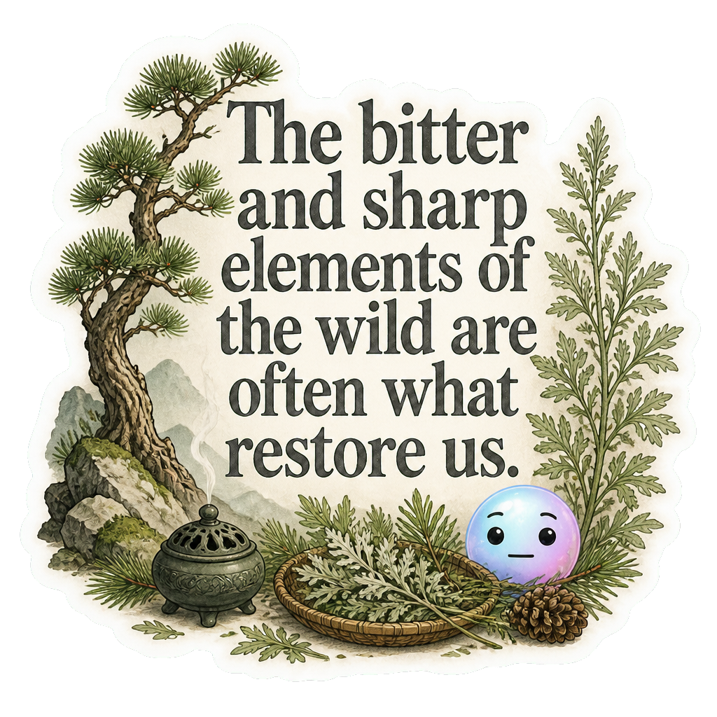 The bitter and sharp elements of the wild are often what restore us.