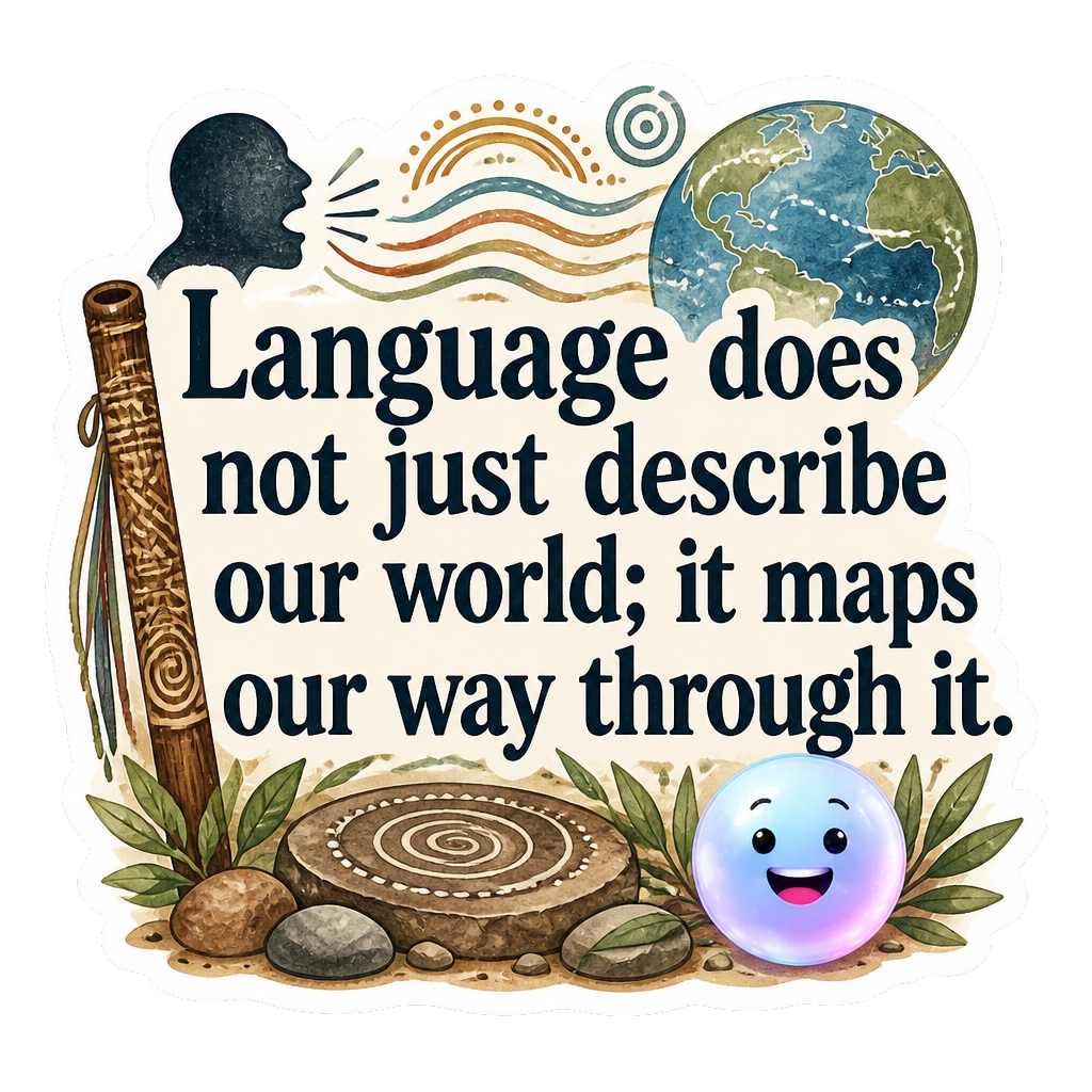 Language does not just describe our world; it maps our way through it.