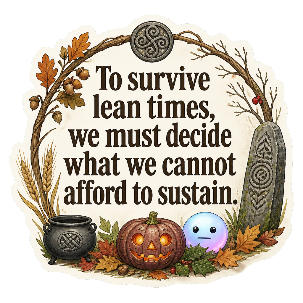 To survive lean times, we must decide what we cannot afford to sustain.