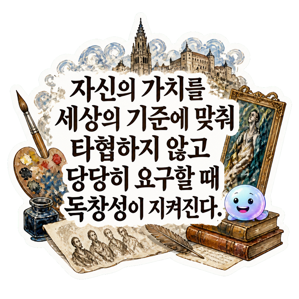 자신의 가치를 세상의 기준에 맞춰 타협하지 않고 당당히 요구할 때 독창성이 지켜진다.