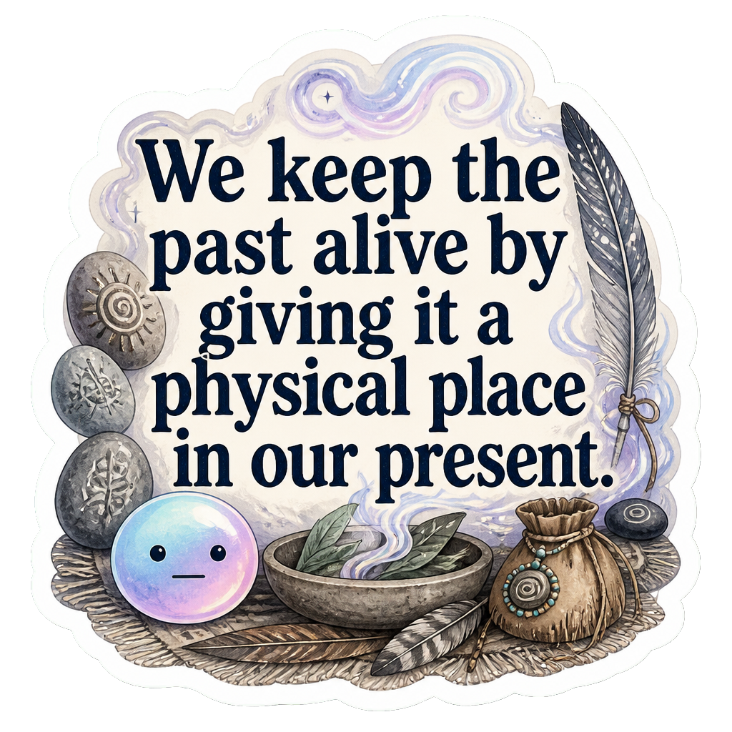 We keep the past alive by giving it a physical place in our present.