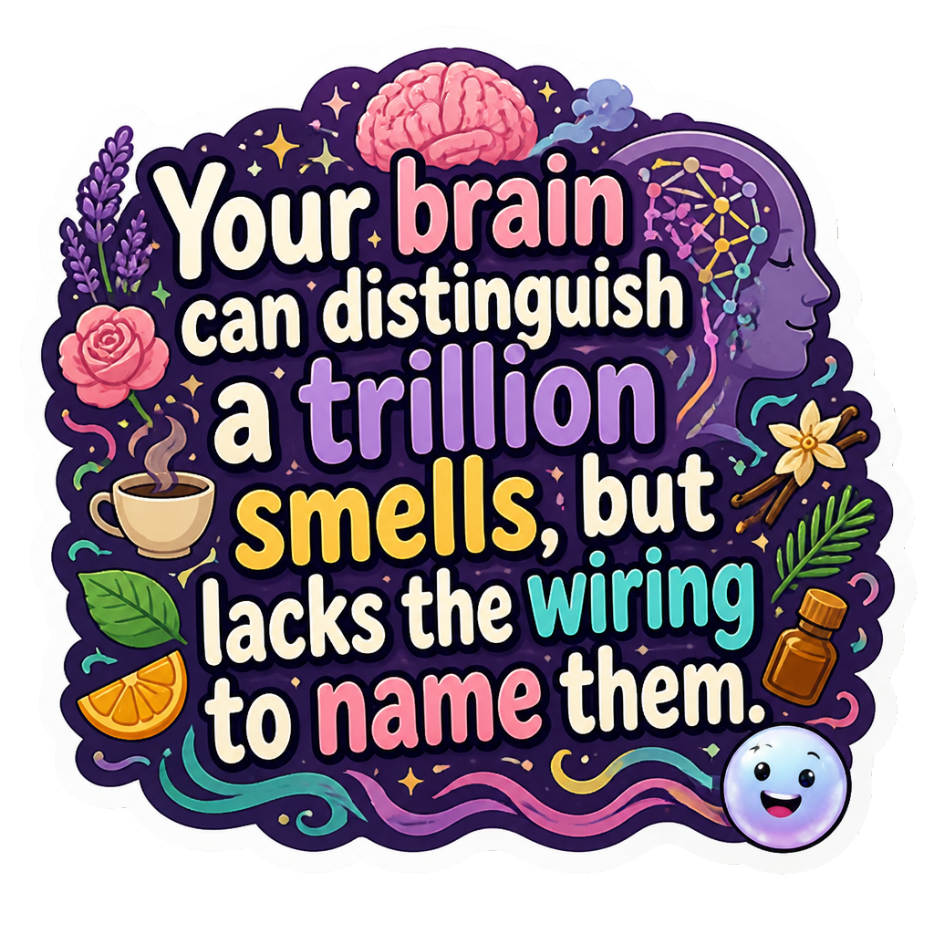 Your brain can distinguish a trillion smells, but lacks the wiring to name them.