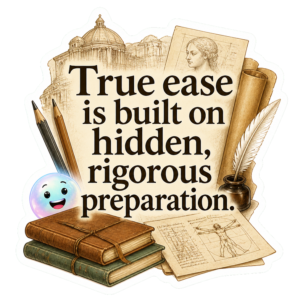 True ease is built on hidden, rigorous preparation.
