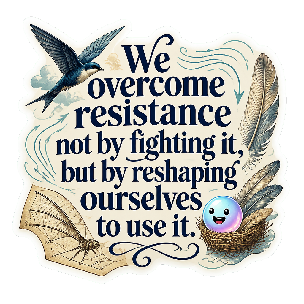 We overcome resistance not by fighting it, but by reshaping ourselves to use it.