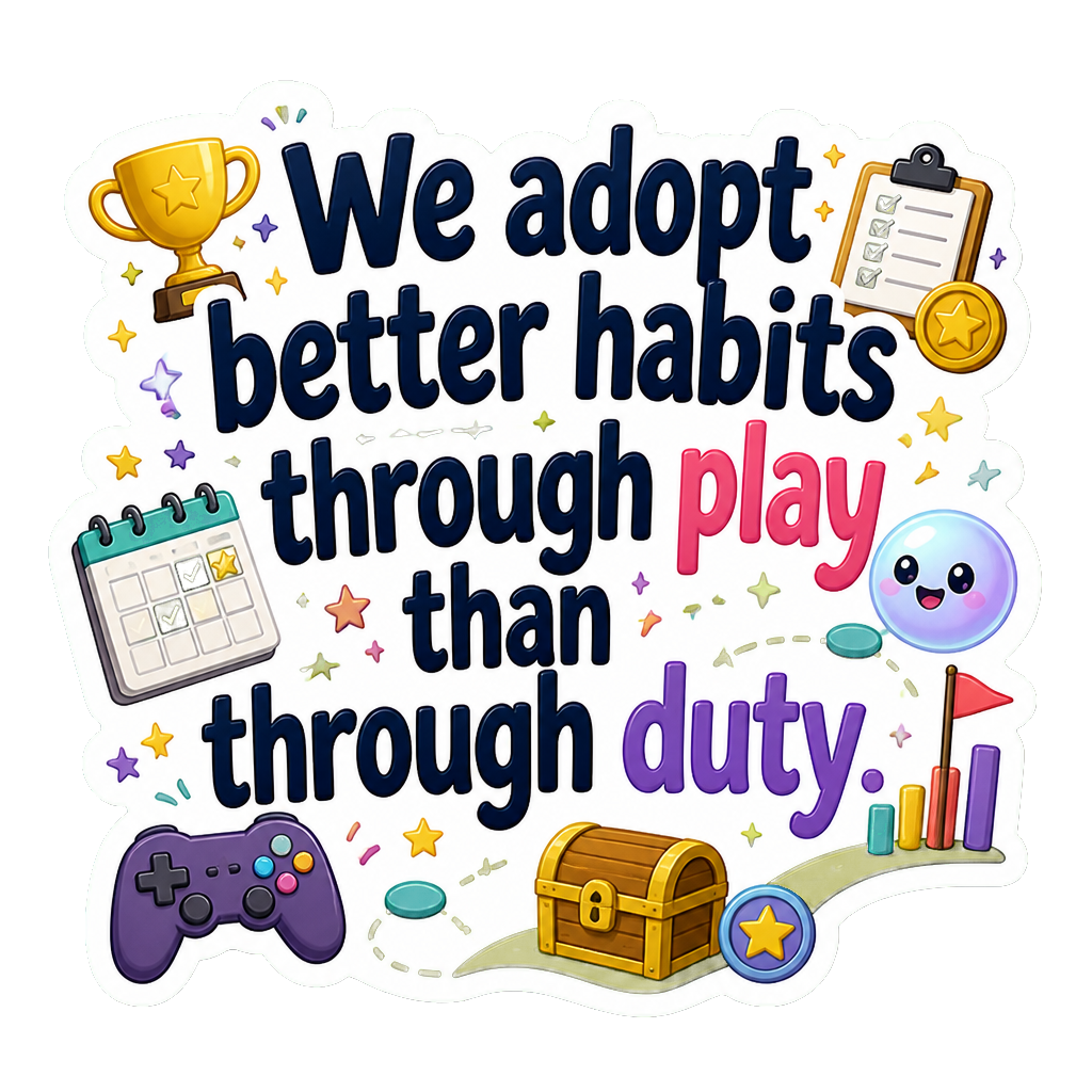 We adopt better habits through play than through duty.