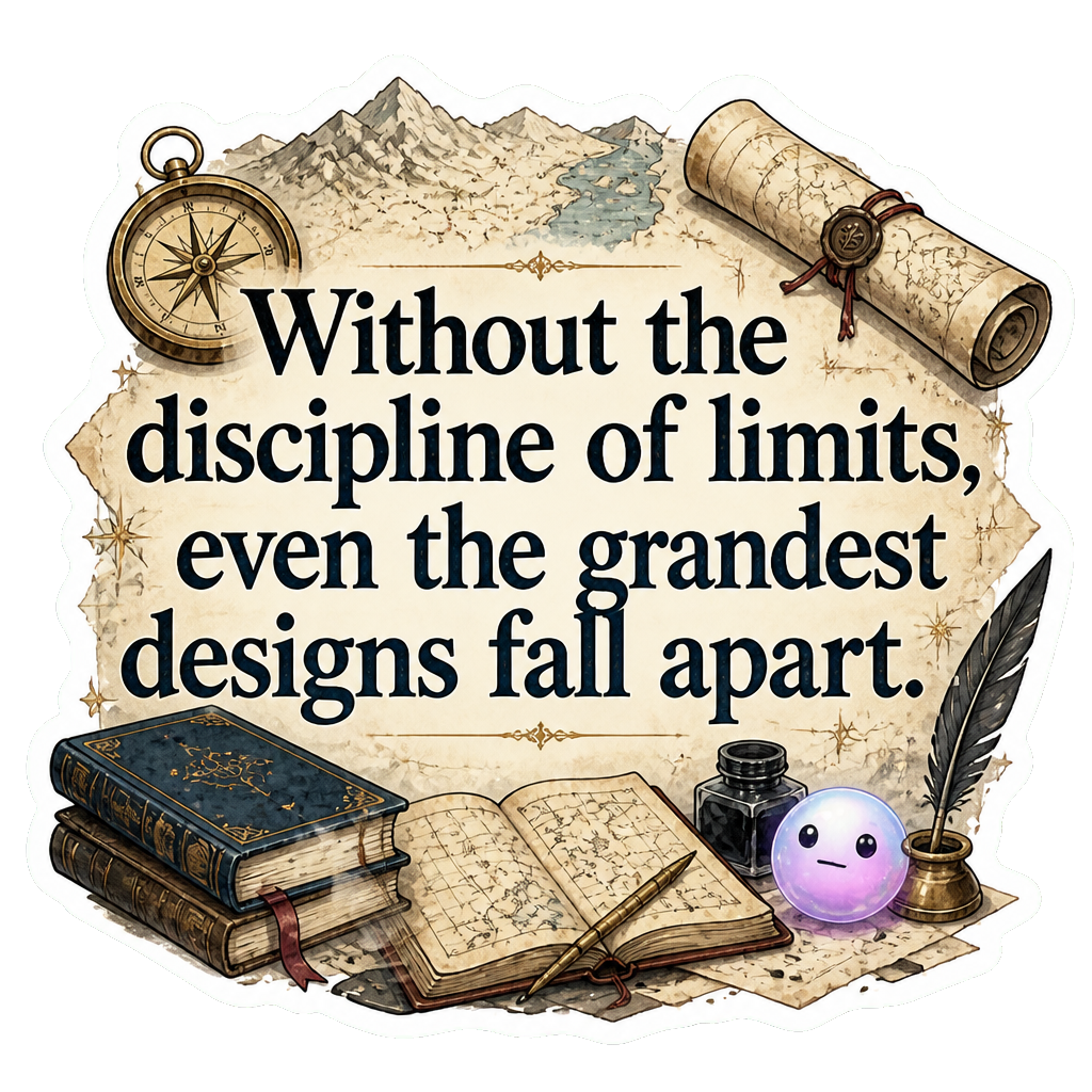 Without the discipline of limits, even the grandest designs fall apart.