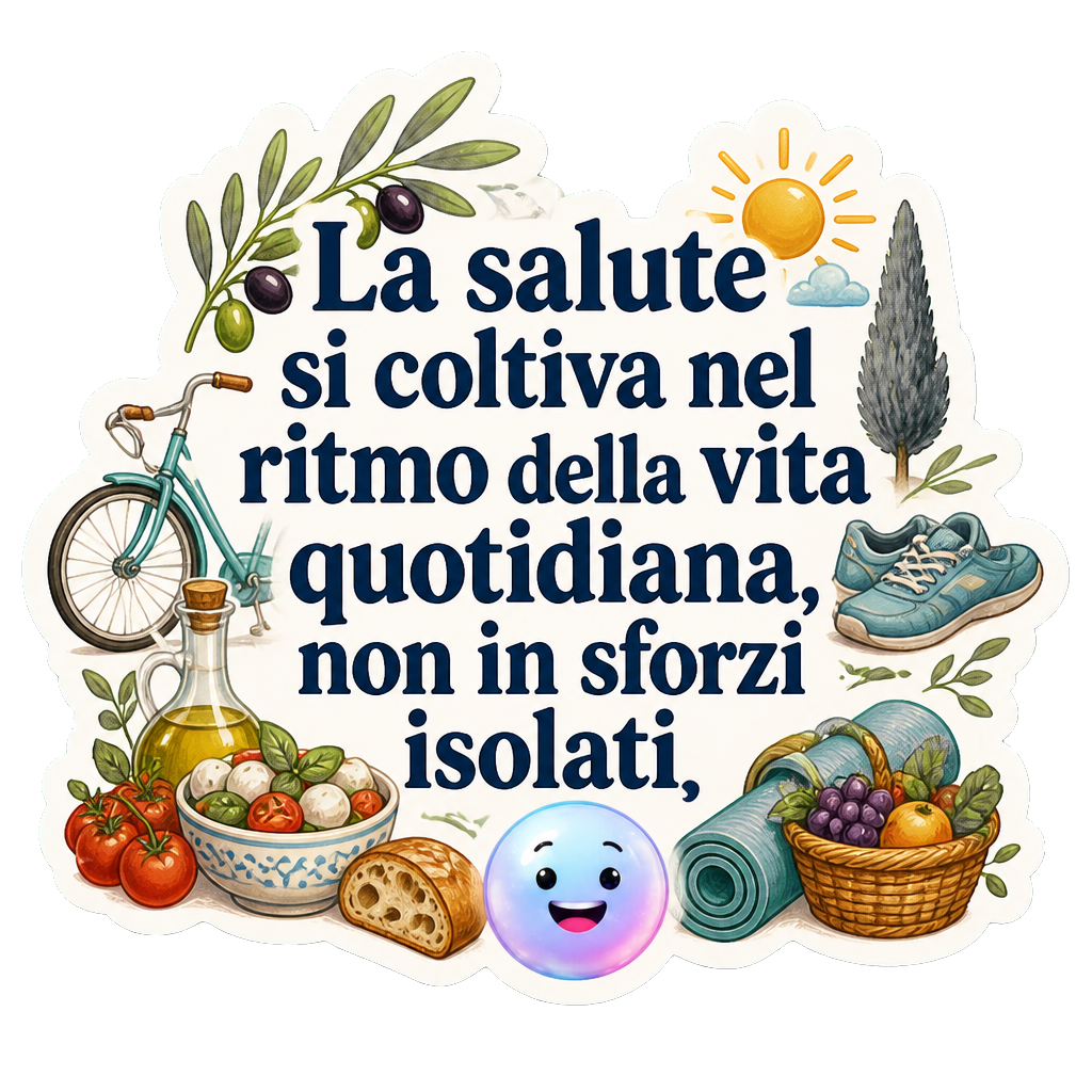 La salute si coltiva nel ritmo della vita quotidiana, non in sforzi isolati.