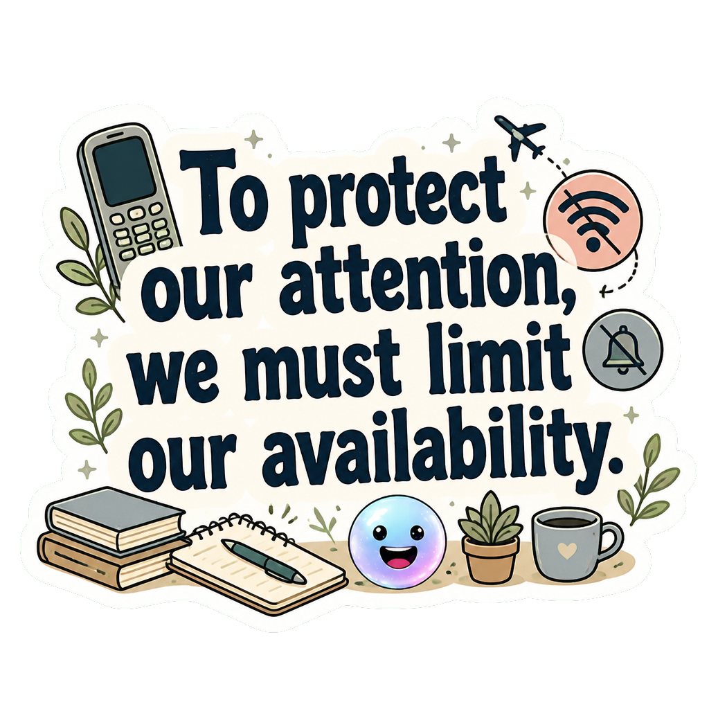 To protect our attention, we must limit our availability.