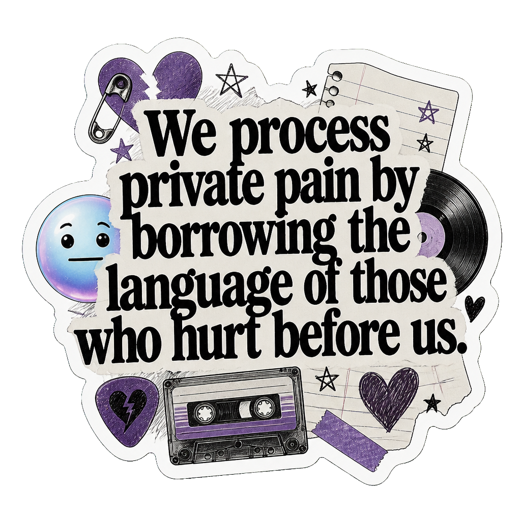 We process private pain by borrowing the language of those who hurt before us.