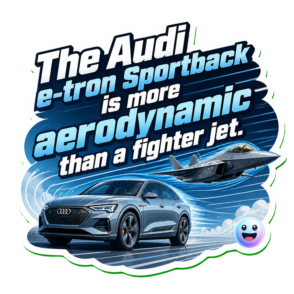 The Audi e-tron Sportback is more aerodynamic than a fighter jet.