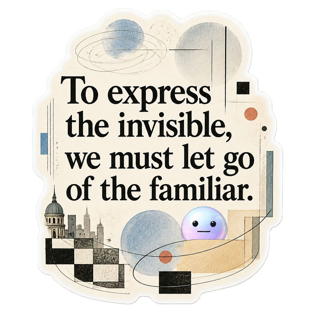 To express the invisible, we must let go of the familiar.