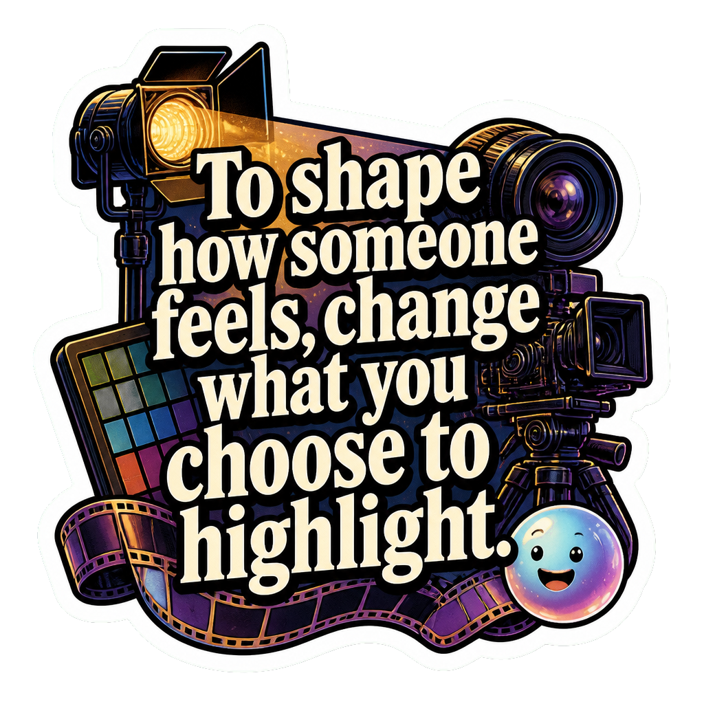 To shape how someone feels, change what you choose to highlight.