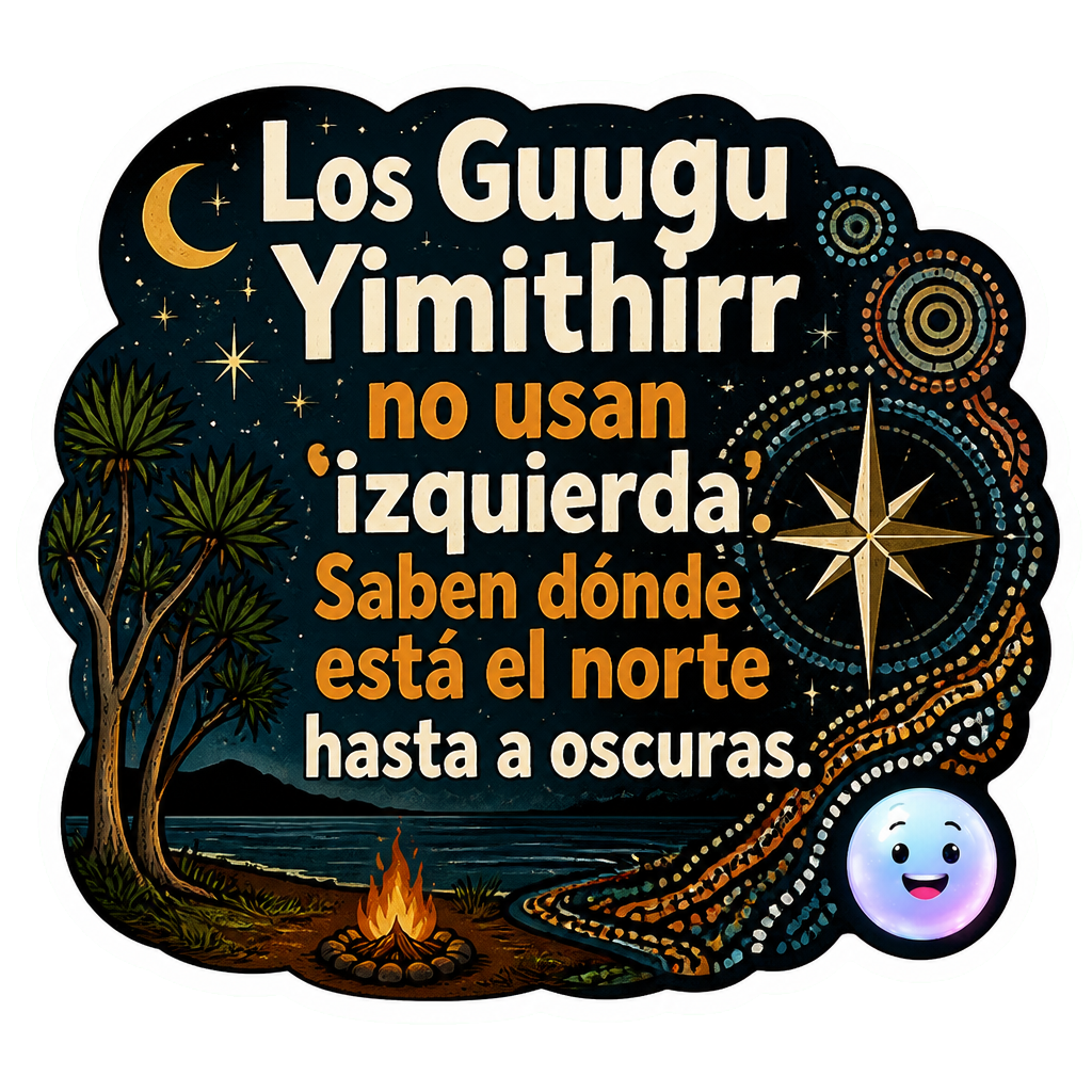 Los Guugu Yimithirr no usan 'izquierda'. Saben dónde está el norte hasta a oscuras.