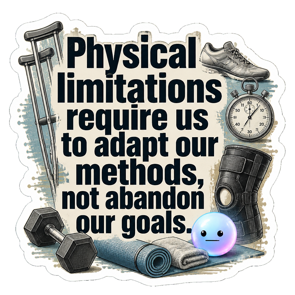 Physical limitations require us to adapt our methods, not abandon our goals.