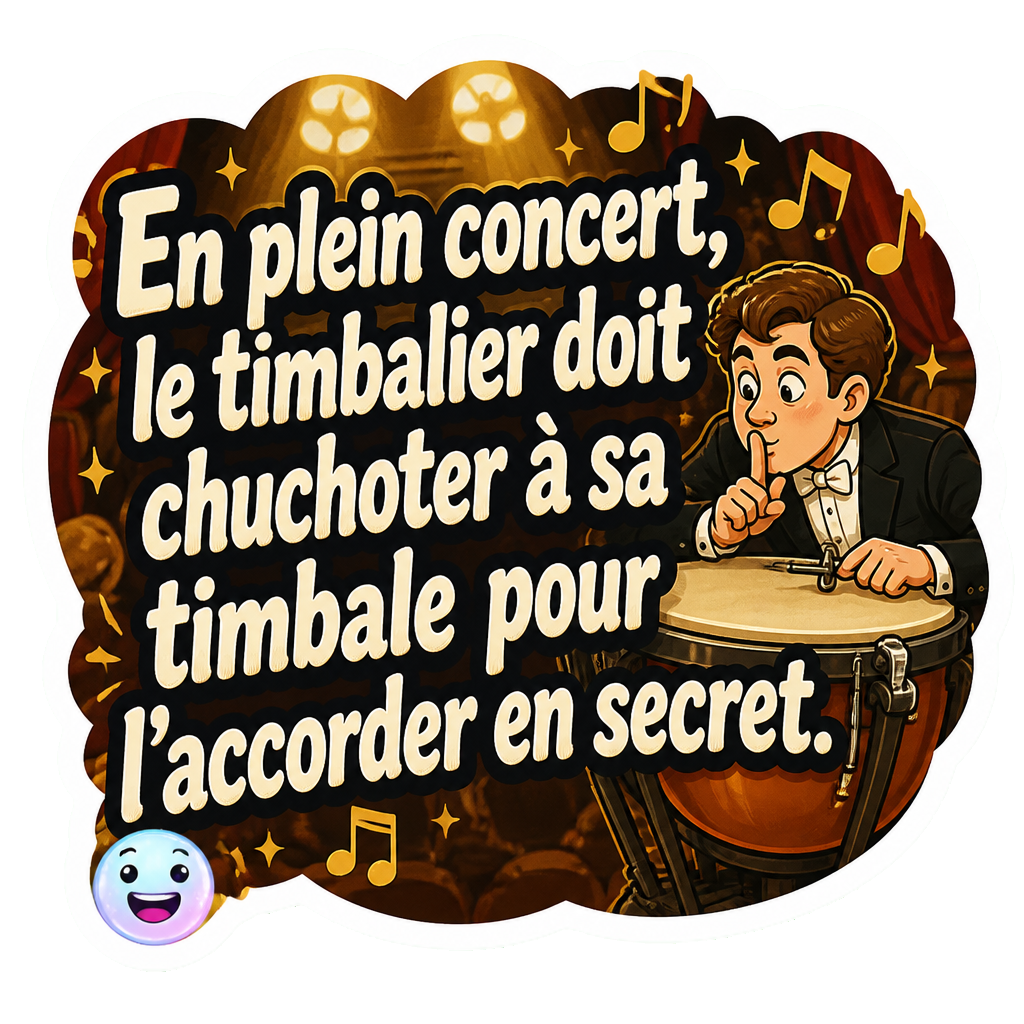 En plein concert, le timbalier doit chuchoter à sa timbale pour l'accorder en secret.