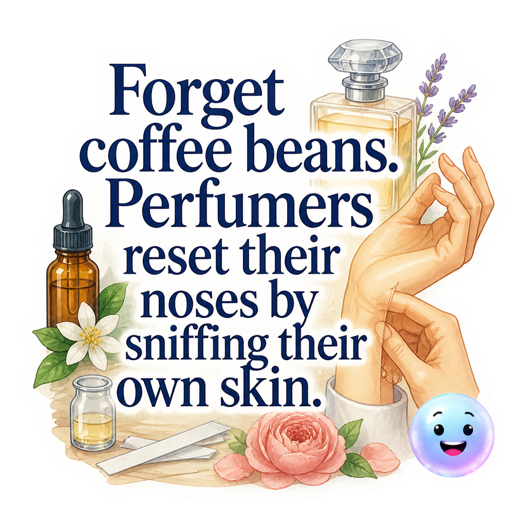 Forget coffee beans. Perfumers reset their noses by sniffing their own skin.
