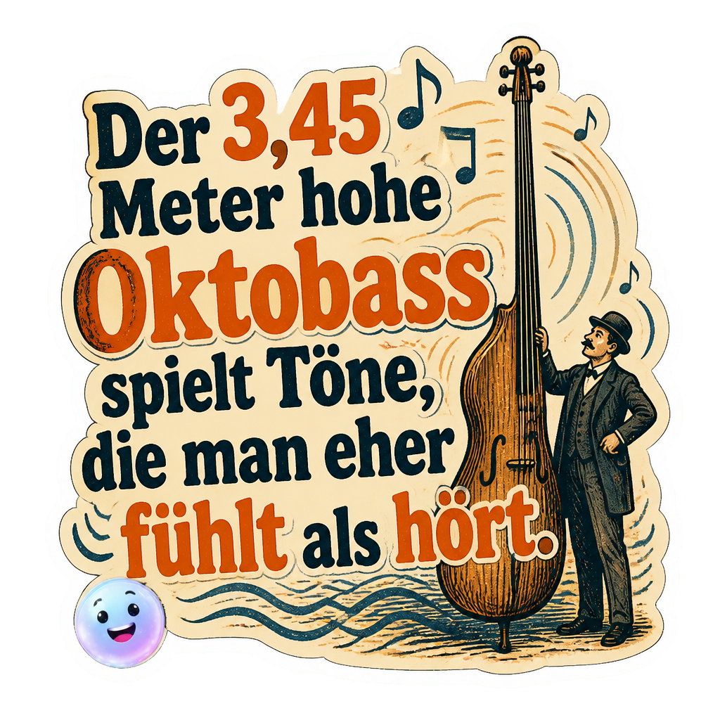 Der 3,45 Meter hohe Oktobass spielt Töne, die man eher fühlt als hört.