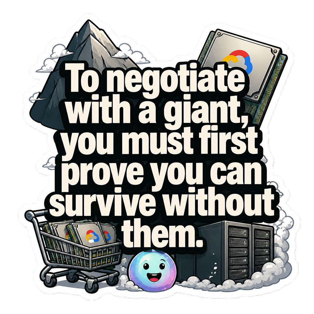 To negotiate with a giant, you must first prove you can survive without them.