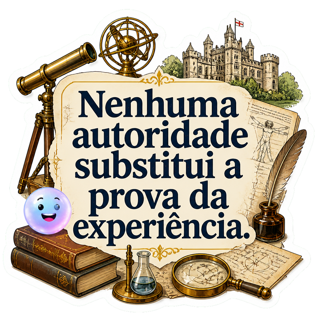 Nenhuma autoridade substitui a prova da experiência.